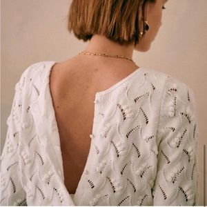 EUC - Sézane Marthe Sweater Écru, Size M
